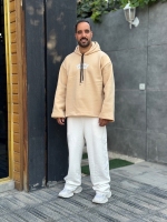 لانگ اسلیو کلاهدار مدل EMPORIO رنگ کرم
