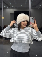 بافت کلاهدار باکسی زنانه