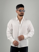 پیراهن پاییزی باکسی سفید
