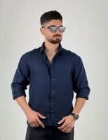 پیراهن پاییزی باکسی سرمه ایی