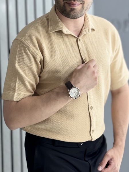 پیراهن کنف حصیری کرم
