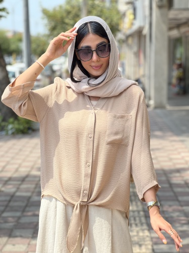 مانتو شومیزی جلو گره