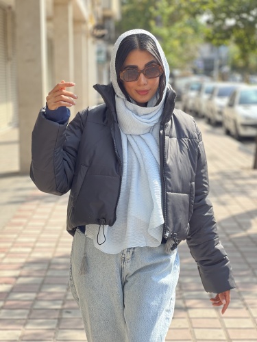 کاپشن نیم تنه پشت بلند