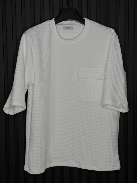 تیشرت پارچه فیتیله رنگ سفید-پک4تایی