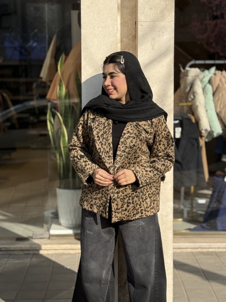 کت پشمی پلنگی