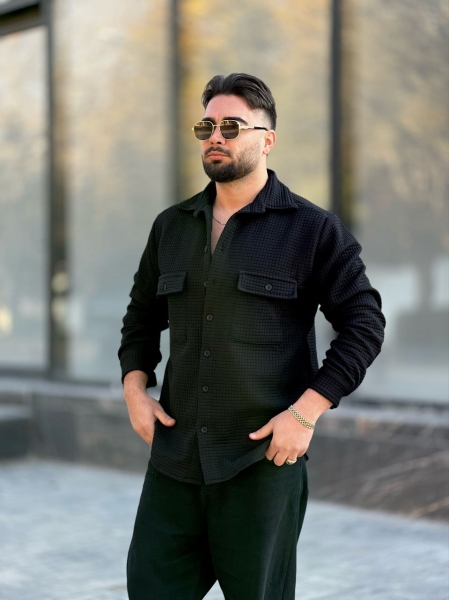 پیراهن پارچه فیتیله رنگ مشکی-پک4تایی