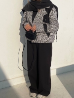ست کت و شلوار کتان پلنگی
