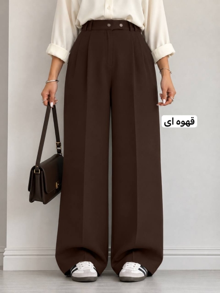 شلوار بگ کرپ بغل دکمه