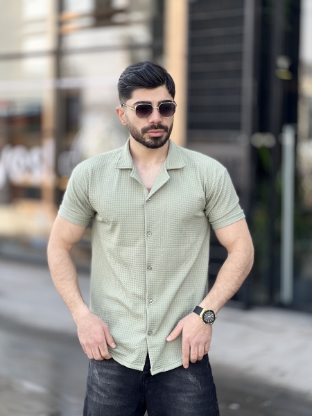 پیراهن مراکش یقه انگلیسی Iran سبز