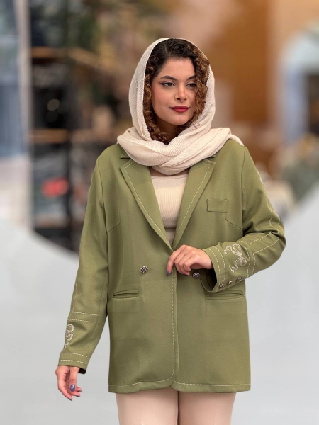 کت آستین پاپیون دوخت شده