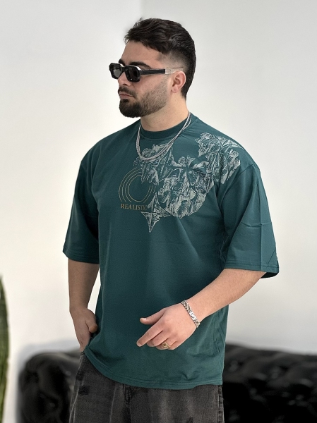 تیشرت 2نخ Realistic سبز