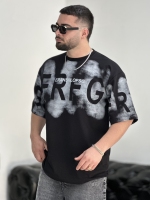تیشرت 2نخ سایه دار RFG مشکی M