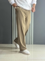 شلوار بگ مازراتی نسکافه ای (زیپ خور / پشت کمر کش )