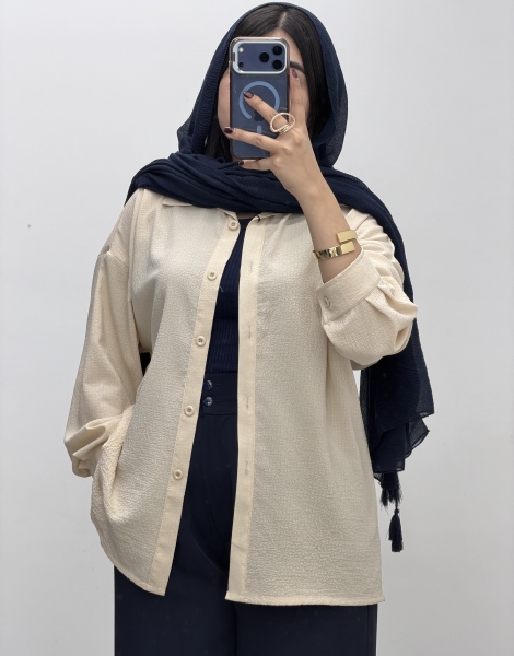مانتو ایوا دکمه دار بغل چاک
