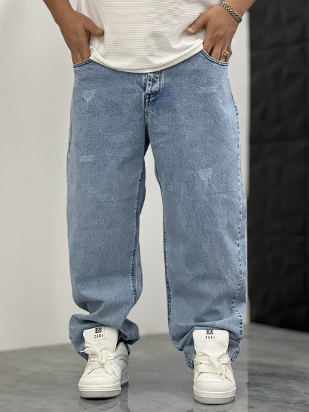 نیم بگ جین ZARA آبی کد 588 d