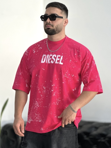 تیشرت پنبه DIESEL صورتی سیر HA