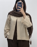 شومیز لینن آستین3دکمه