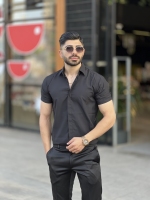 پیراهن دوشین کلاسیک کوتاه مشکی
