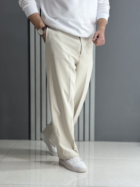 شلوار بگ مازراتی استخوانی ( زیپ خور / پشت کمر کش)