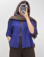 شومیز یقه7 پری جلو جیب