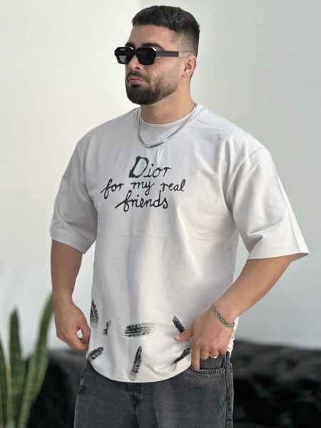 تیشرت 2نخ Dior خاکی