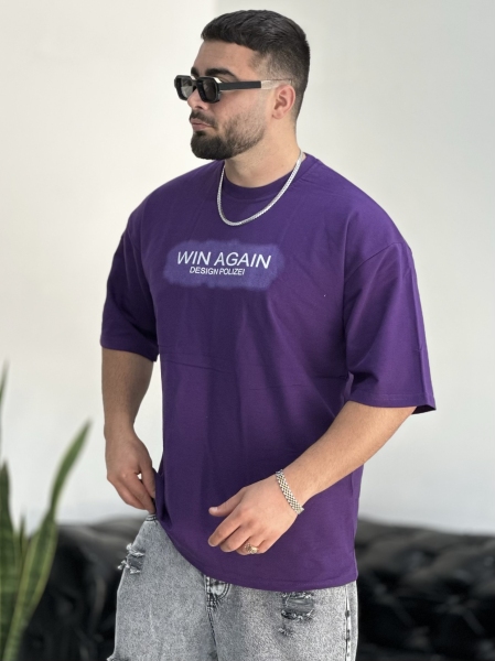 تیشرت 2نخ WIN بنفش