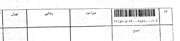 رسید مرسولات پستی ارسال شده