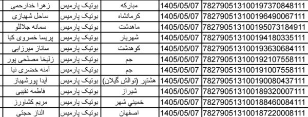 رسید مرسولات پستی ارسال شده